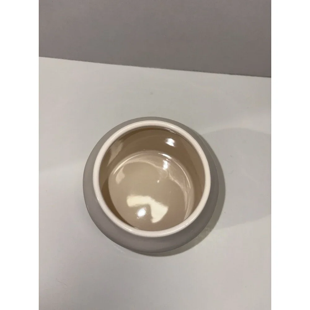 Rae Dunn 2021 Small Canister Tea Large Letters Sand Colored Bottom